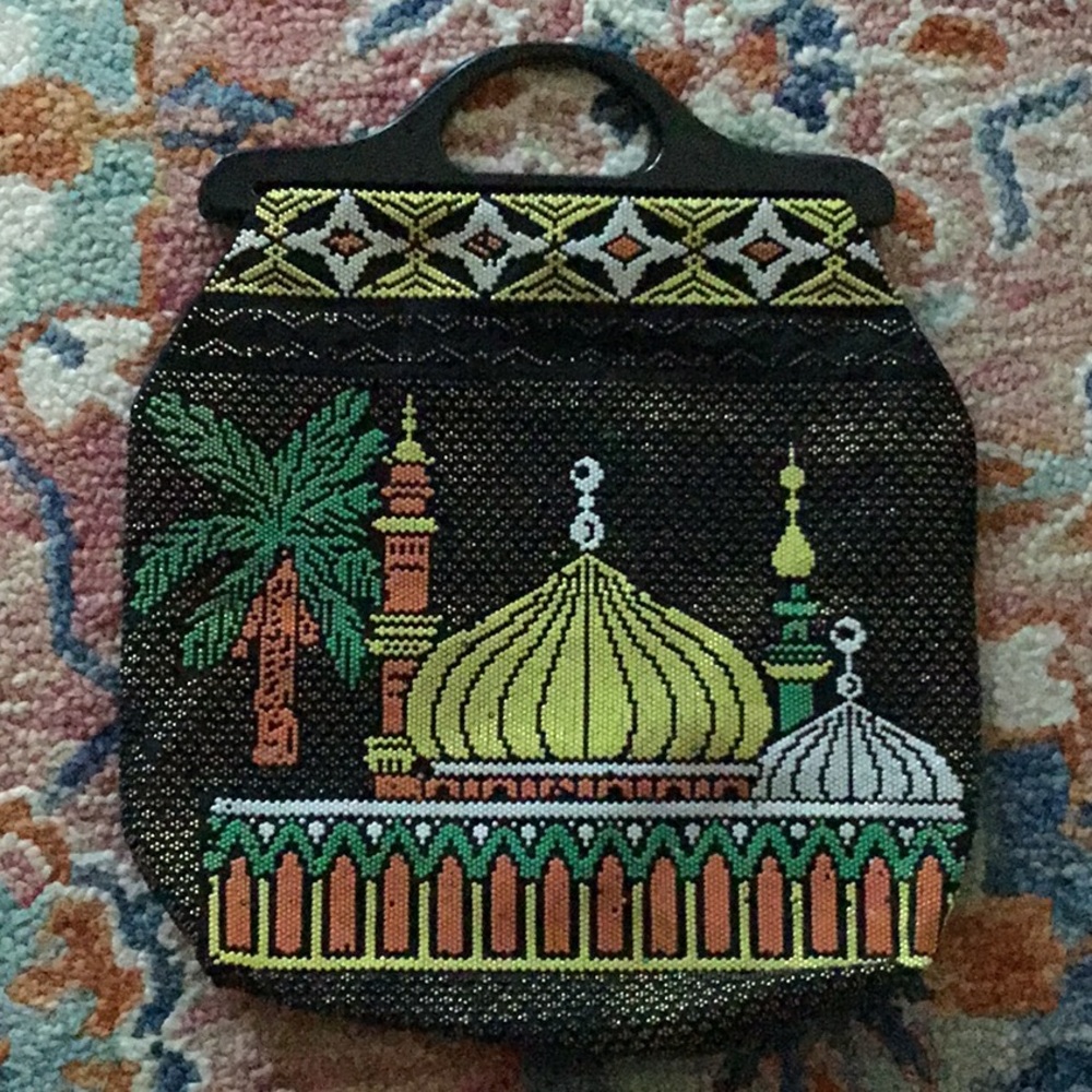 Morocco Beaded Handbag Tote New